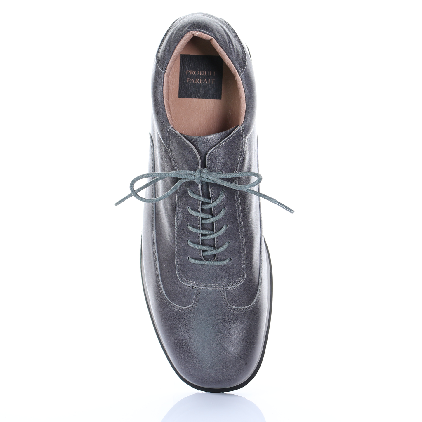 Men's Style Lace Up Leather Casual Shoes (Grey) - My Men's Shop