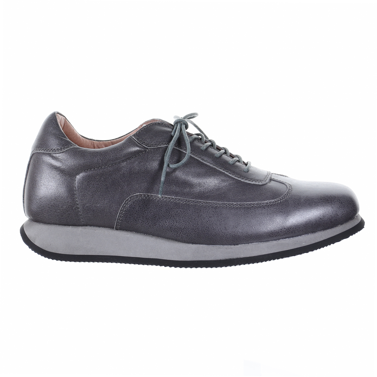 Men's Style Lace Up Leather Casual Shoes (Grey) - My Men's Shop