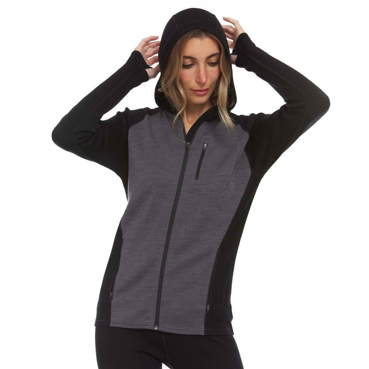 Midweight - Women's Full Zip Hoodie Woolverino - My Men's Shop