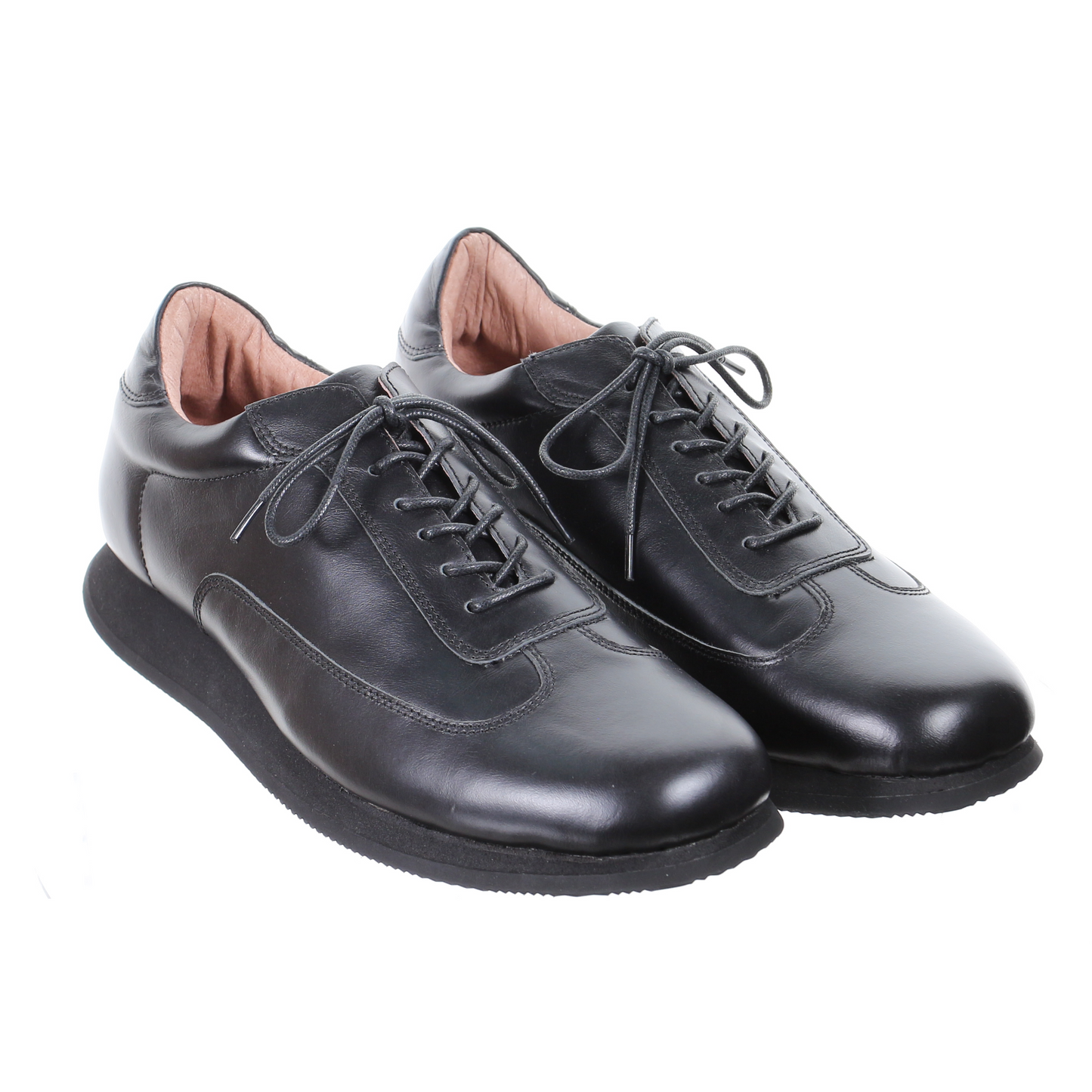 Men's Style Lace Up Leather Casual Shoes (Black) - My Men's Shop