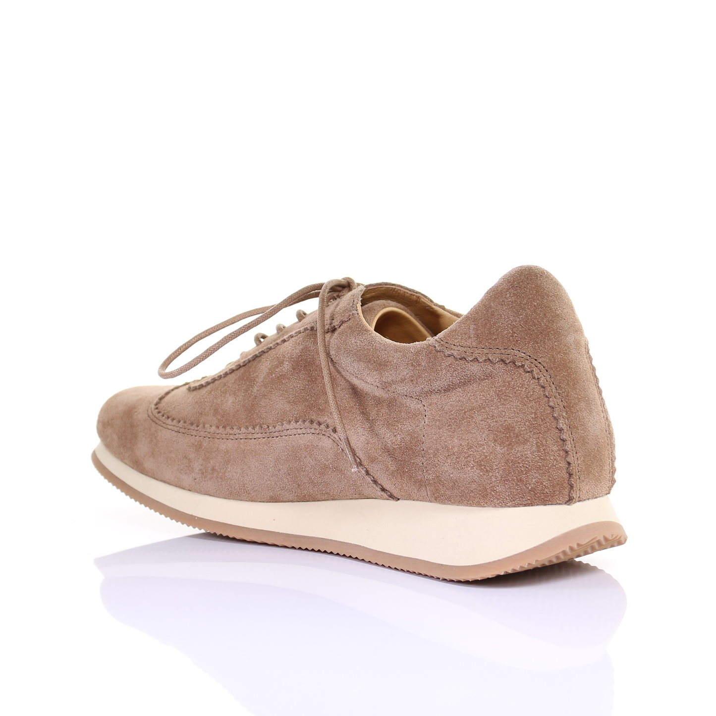 Men's Style Lace Up Suede Leather Casual Shoes (Beige) - My Men's Shop