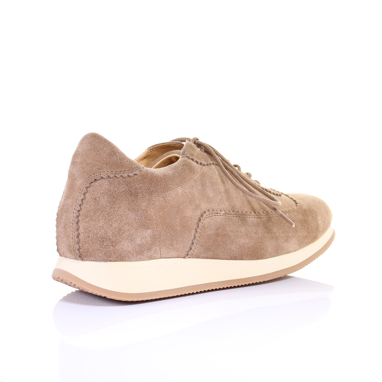 Men's Style Lace Up Suede Leather Casual Shoes (Beige) - My Men's Shop