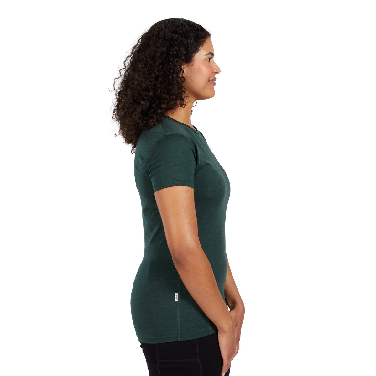 Camiseta ligera de cuello redondo para mujer - 100% Lana Merino