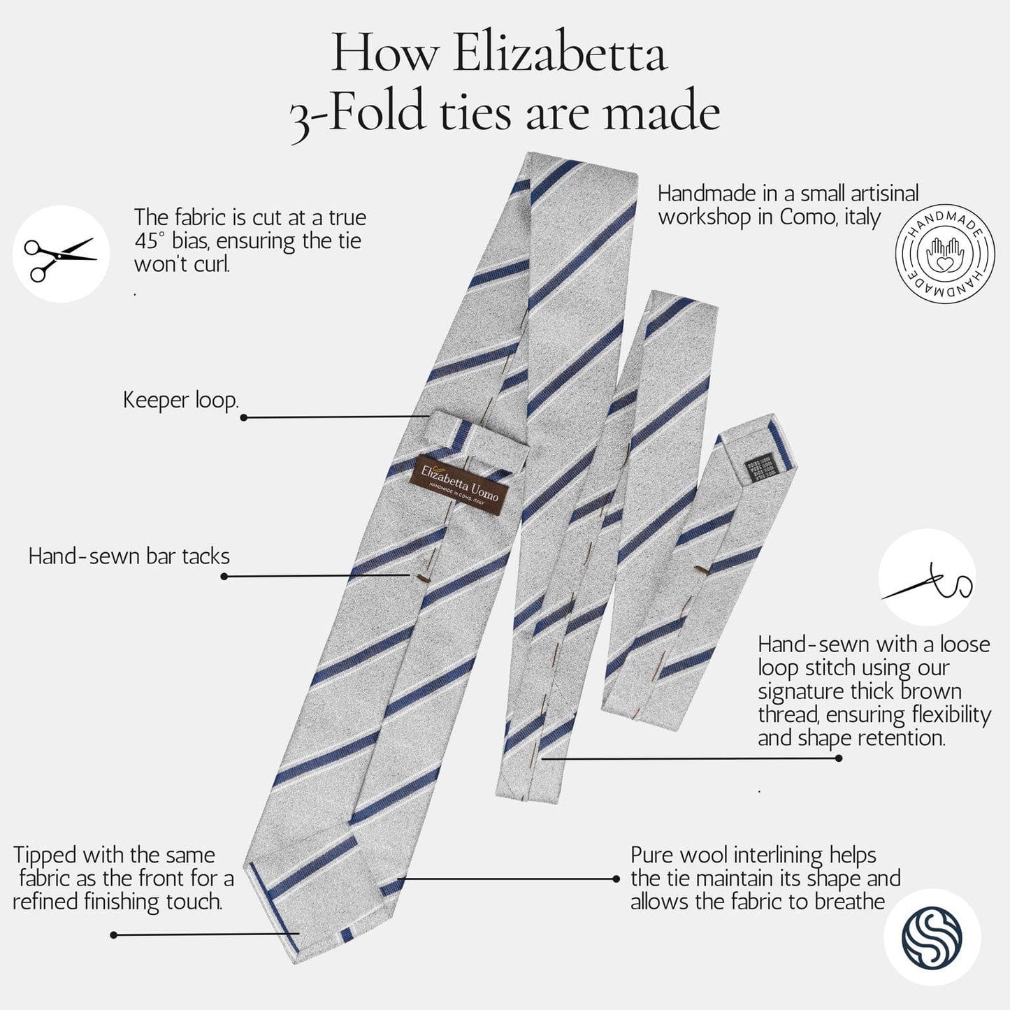 Velletri - Silk Jacquard Tie - Steel