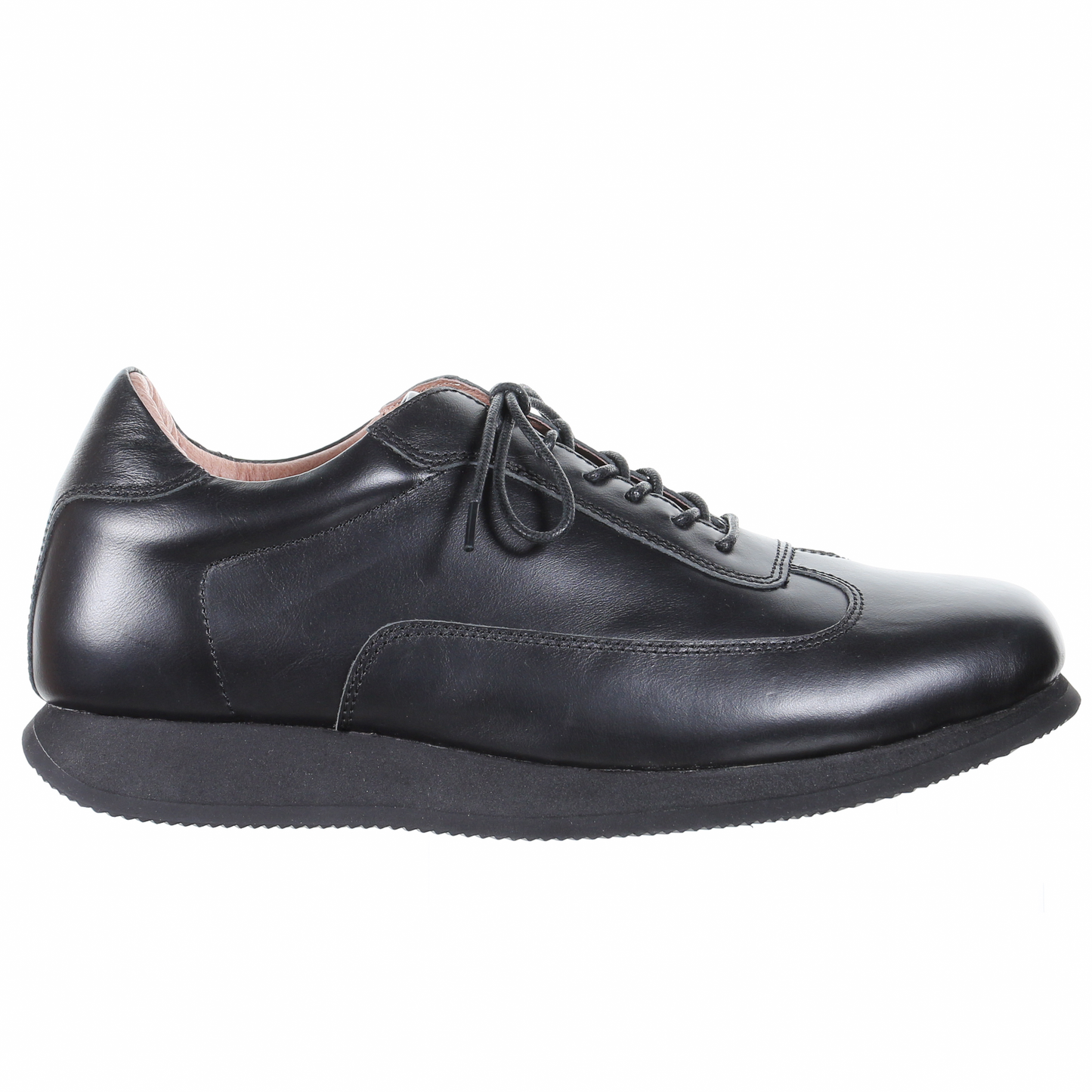 Men's Style Lace Up Leather Casual Shoes (Black) - My Men's Shop