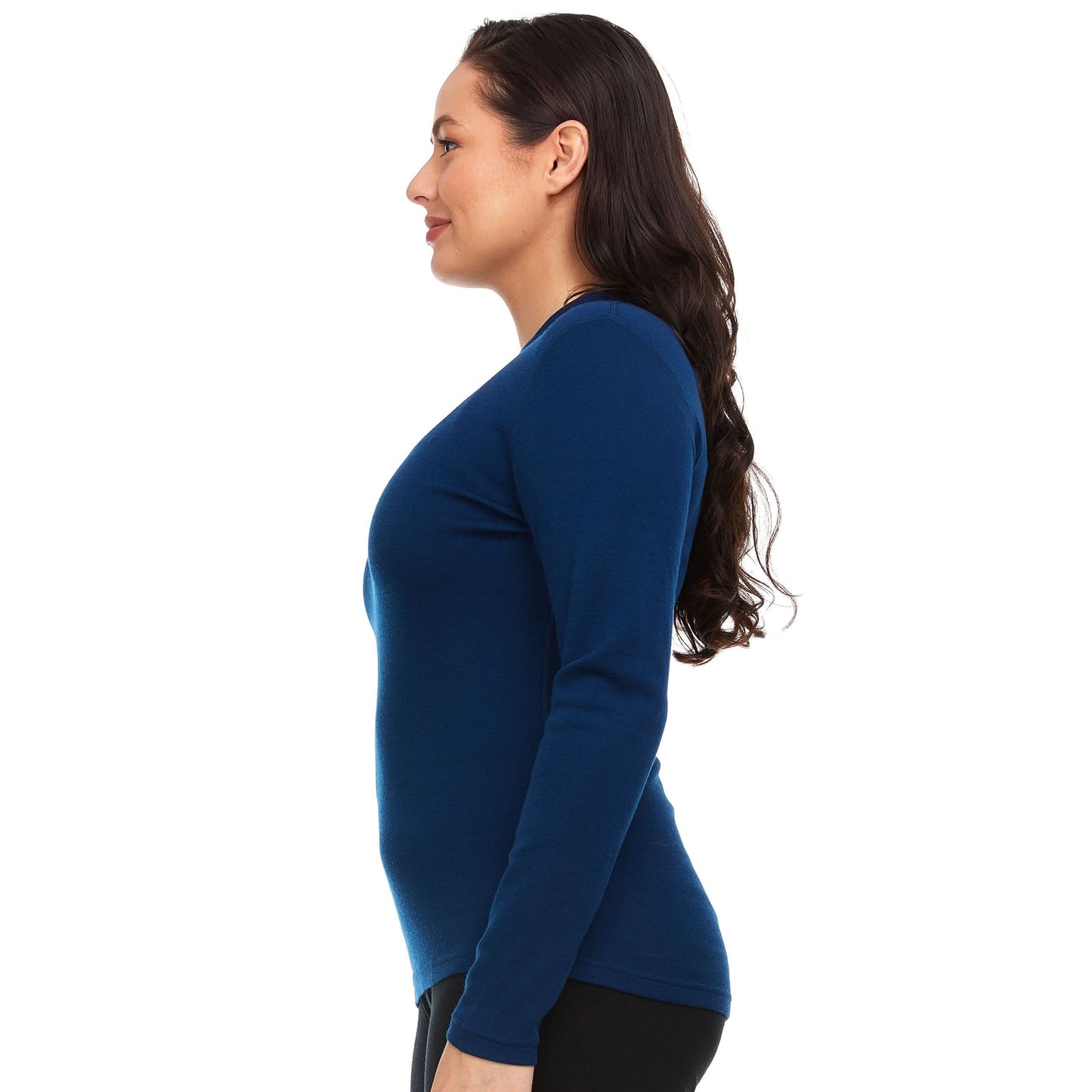 Midweight - Women's Long Sleeve Mock Neck 100% Merino Wool - My Men's Shop