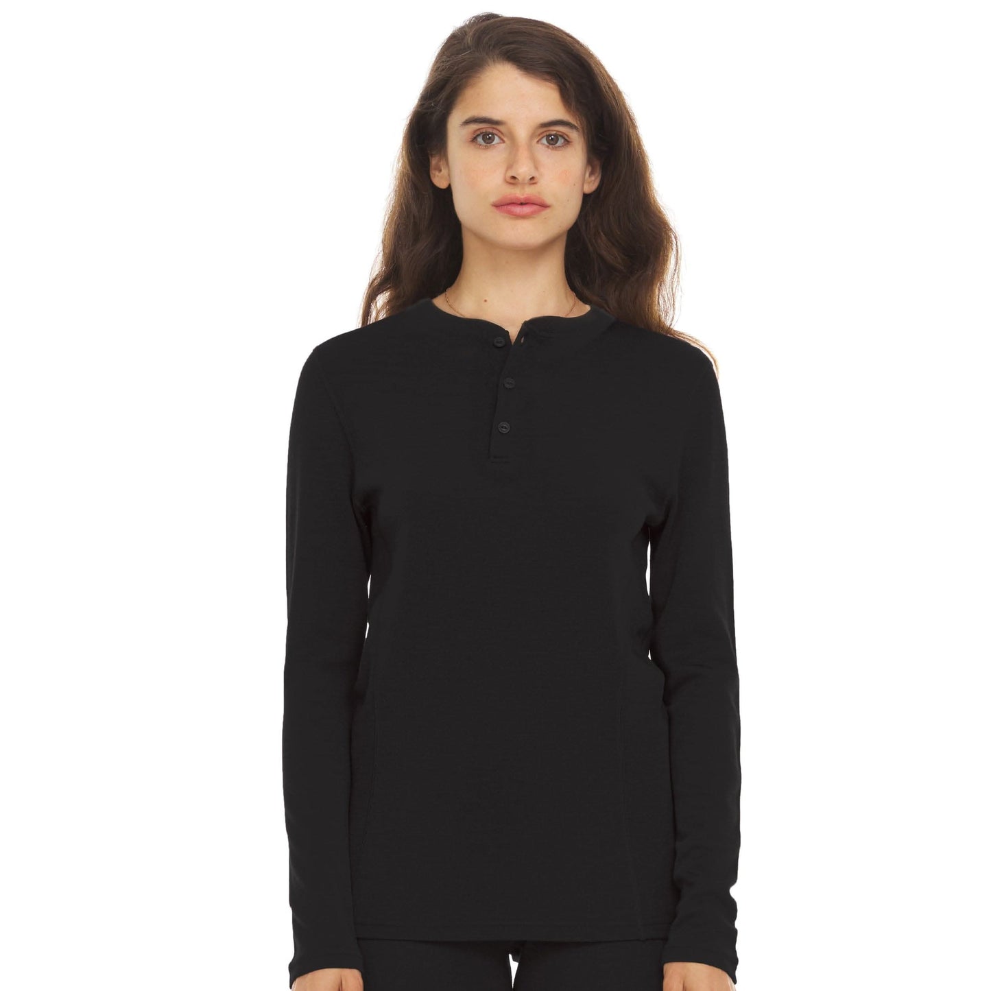 Midweight - Women's Long Sleeve Henley 100% Merino Wool - My Men's Shop