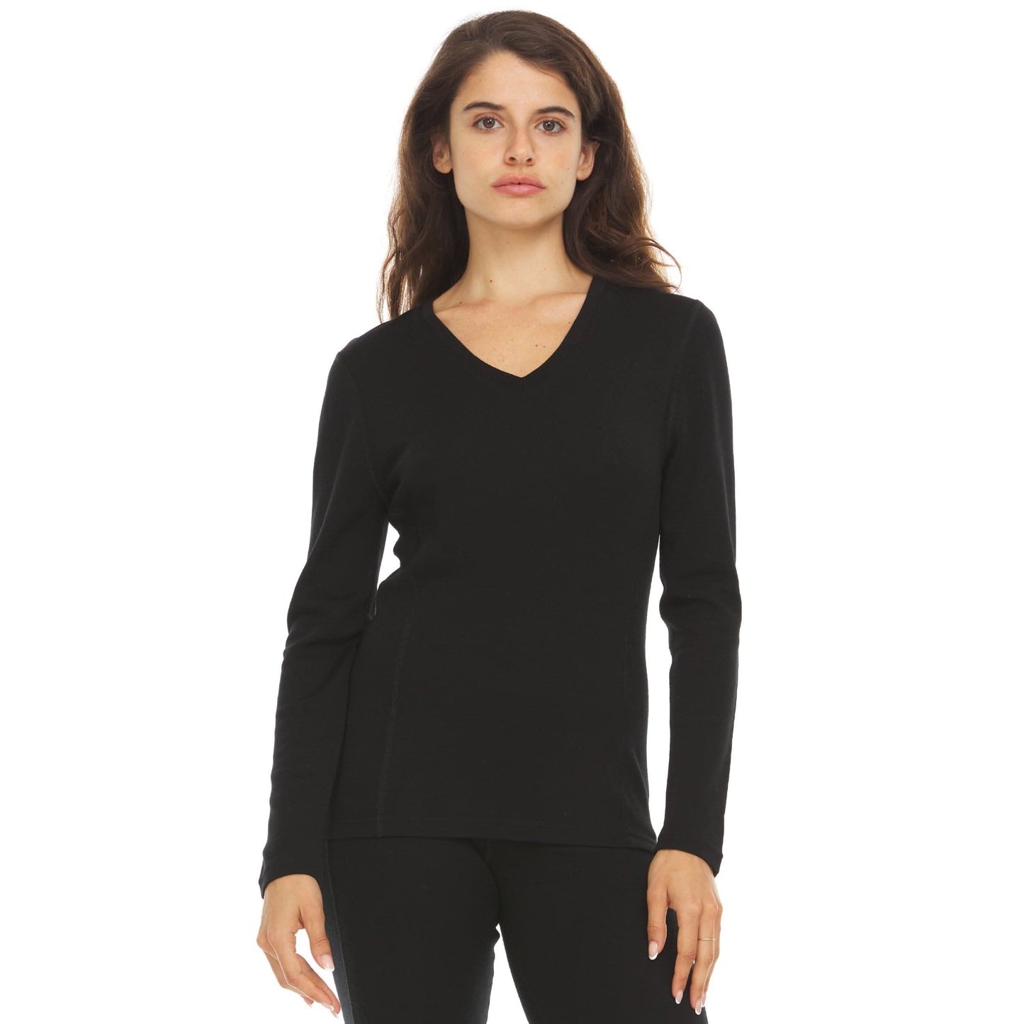 Midweight - Women's Long Sleeve V-Neck Sweater 100% Merino Wool - My Men's Shop