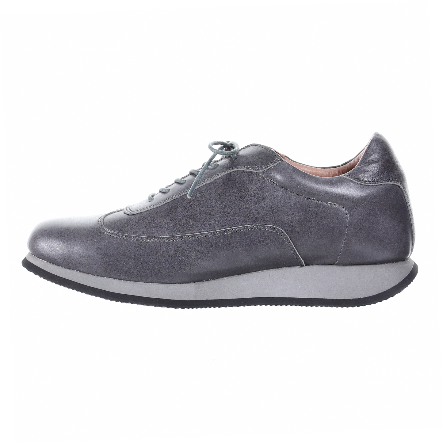 Men's Style Lace Up Leather Casual Shoes (Grey) - My Men's Shop