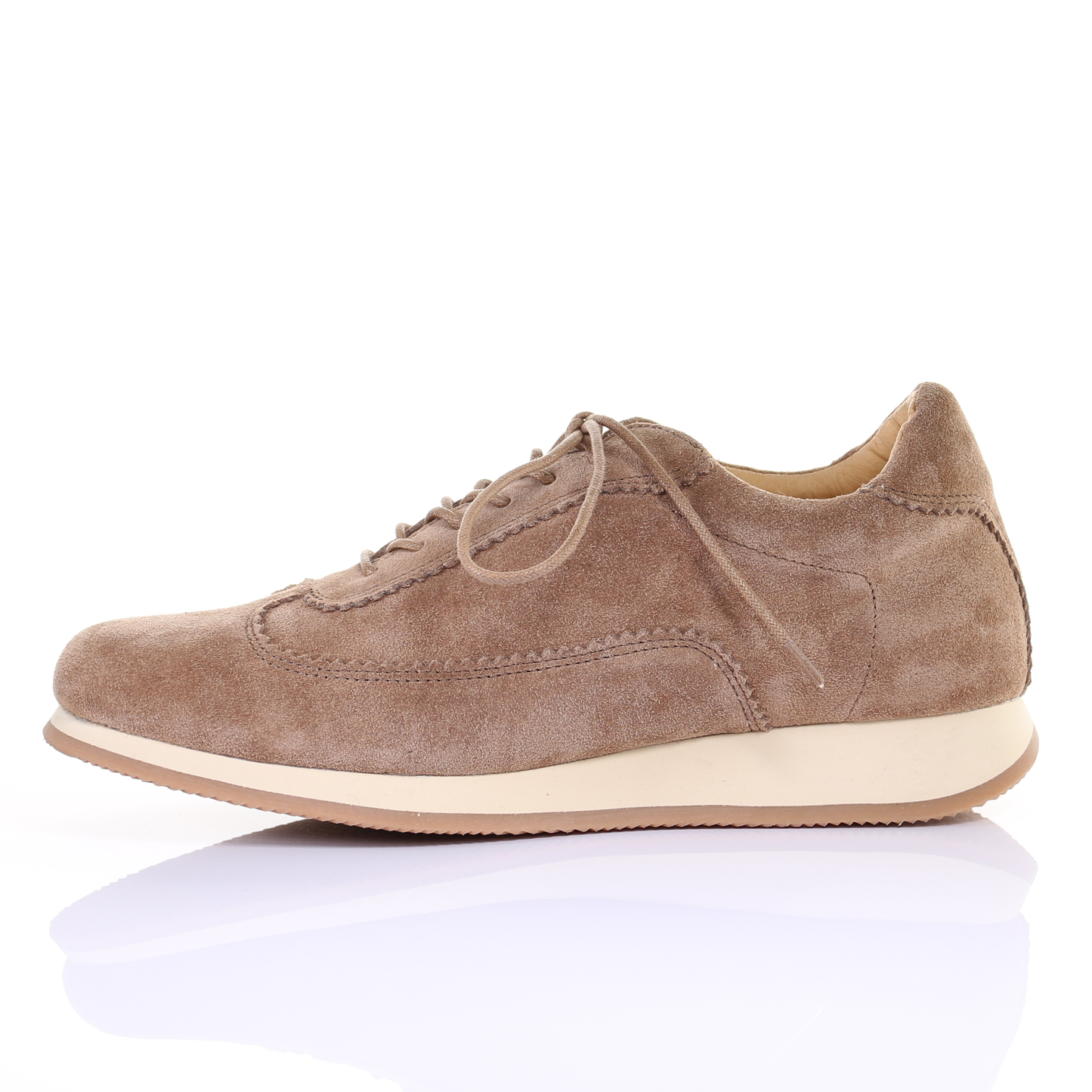 Men's Style Lace Up Suede Leather Casual Shoes (Beige) - My Men's Shop