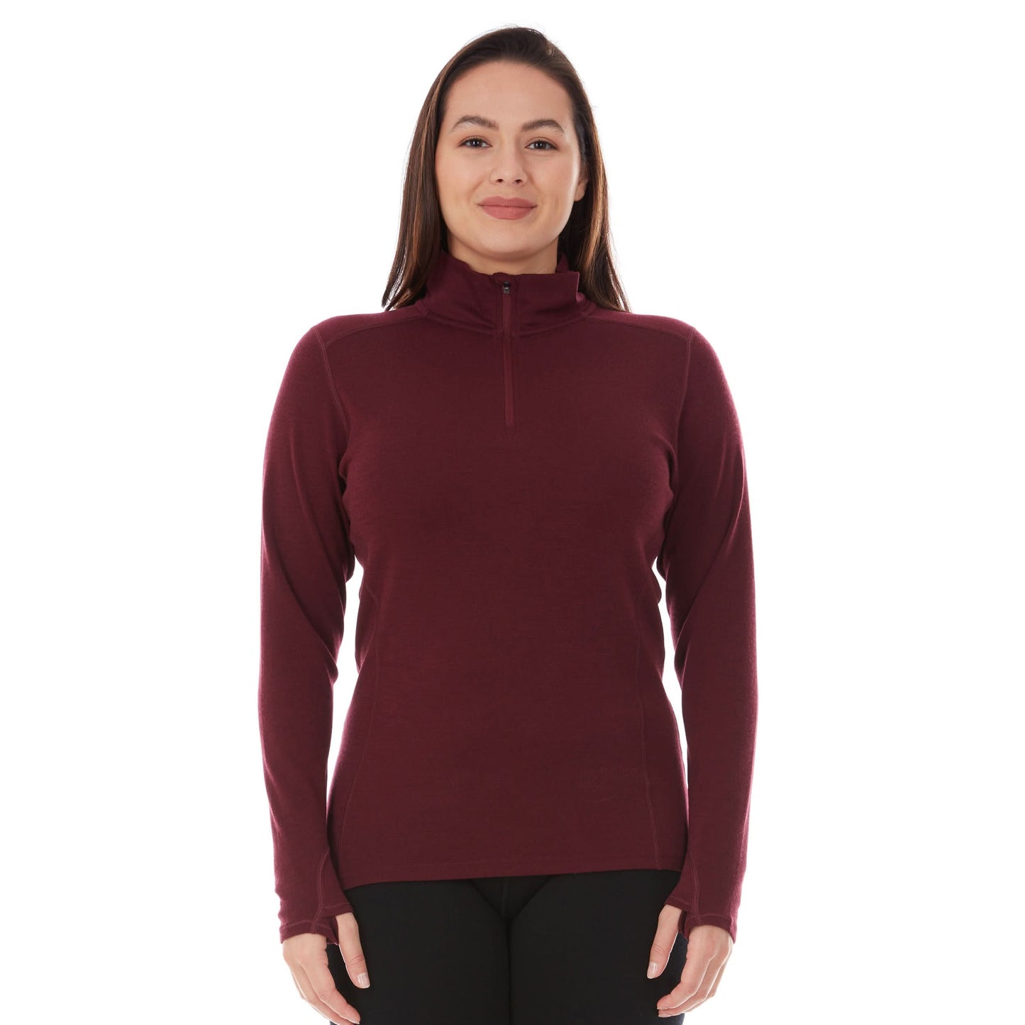 Midweight - Sequoia Women's 1/4 Zip 100% Merino Wool - My Men's Shop
