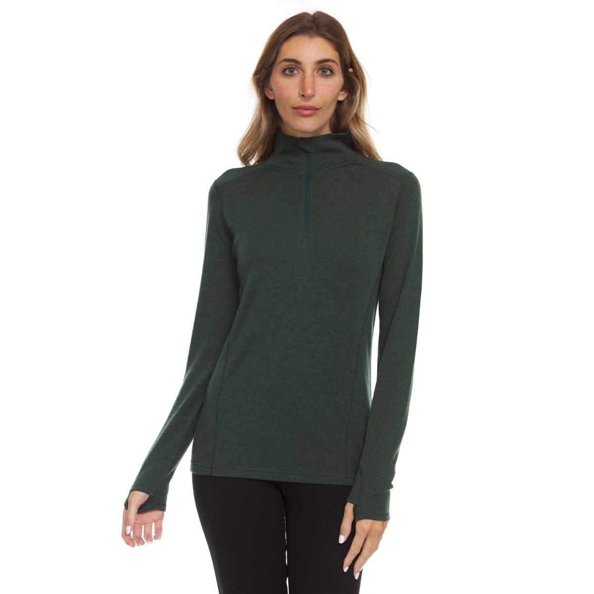 Midweight - Sequoia Women's 1/4 Zip 100% Merino Wool - My Men's Shop