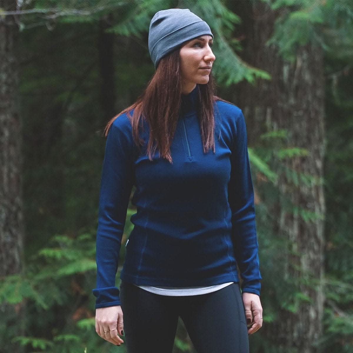 Midweight - Sequoia Women's 1/4 Zip 100% Merino Wool - My Men's Shop