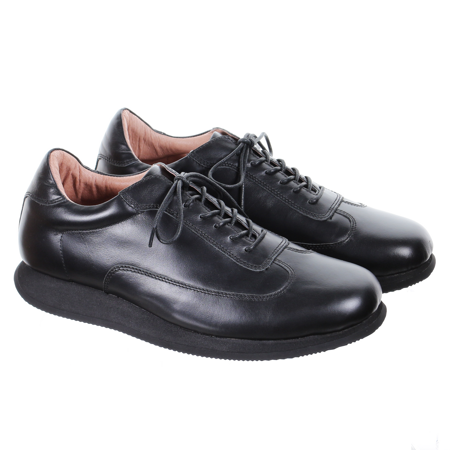 Men's Style Lace Up Leather Casual Shoes (Black) - My Men's Shop