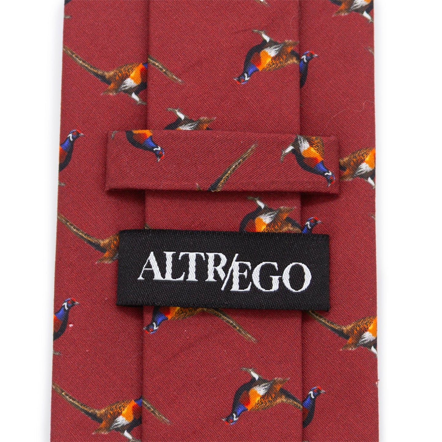 Corbata de hombre faisán Borgoña
