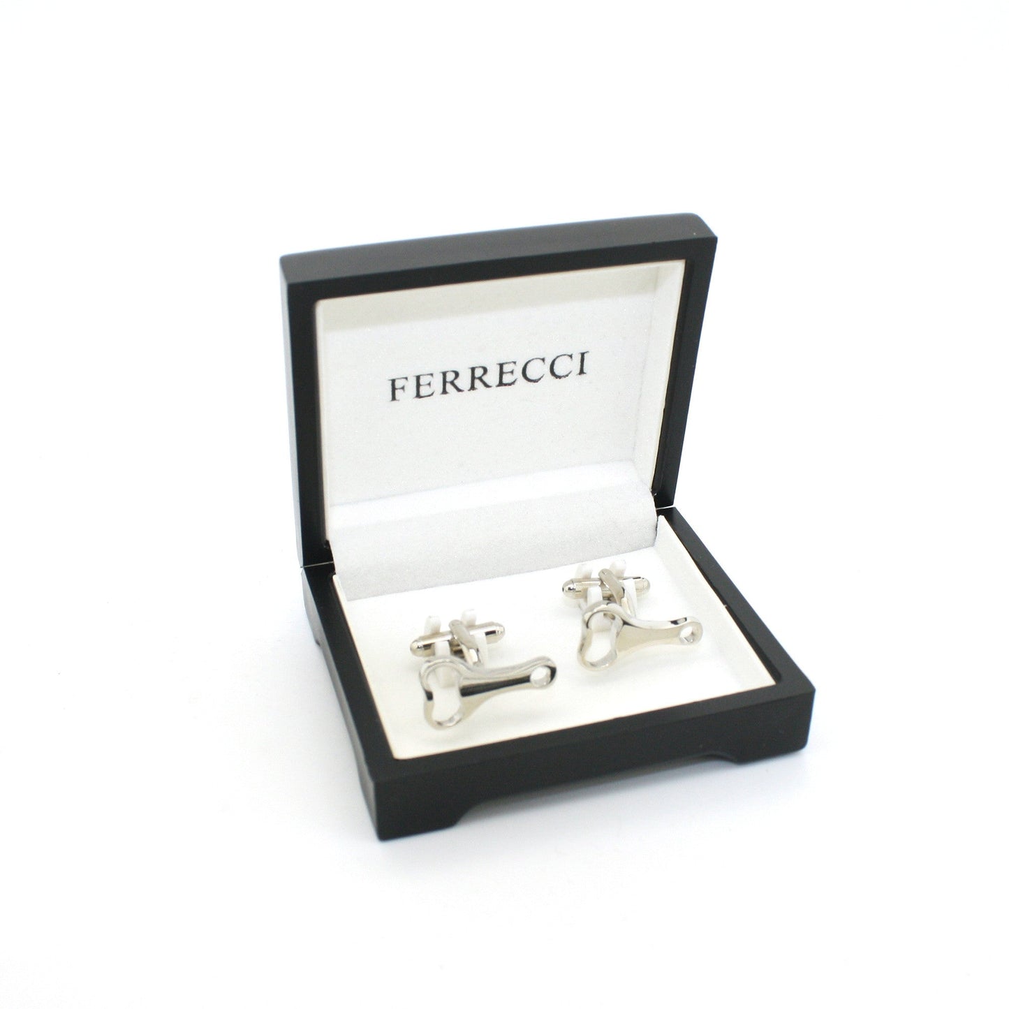 Silvertone Bottle Opener Cuff Links With Jewelry Box