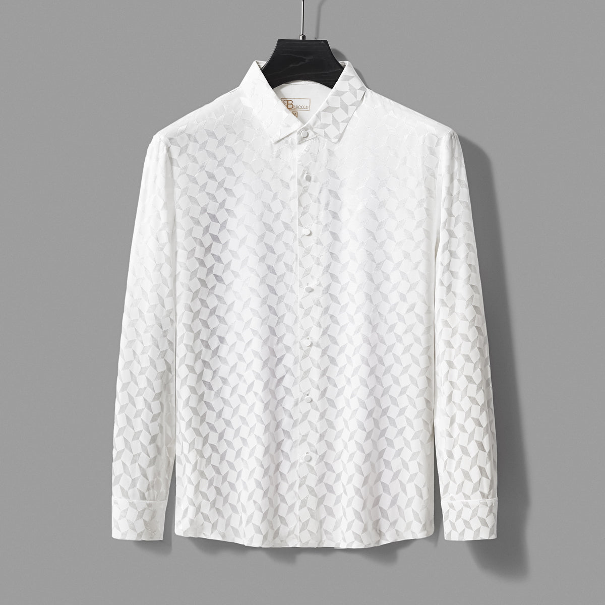 Optic Tessellation Stitchless LS Shirt IVORY - My Men's Shop