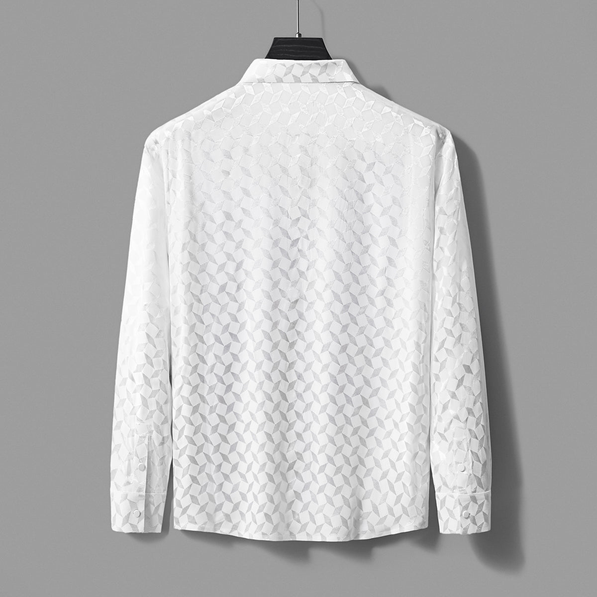 Optic Tessellation Stitchless LS Shirt IVORY - My Men's Shop