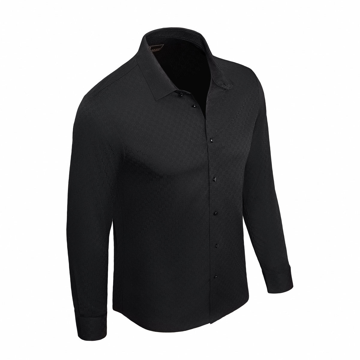 Tactile Weave Stitchless LS Shirt BLACK - My Men's Shop