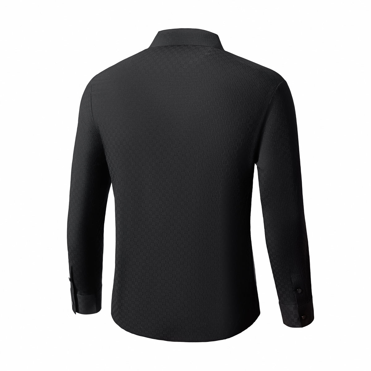 Tactile Weave Stitchless LS Shirt BLACK - My Men's Shop