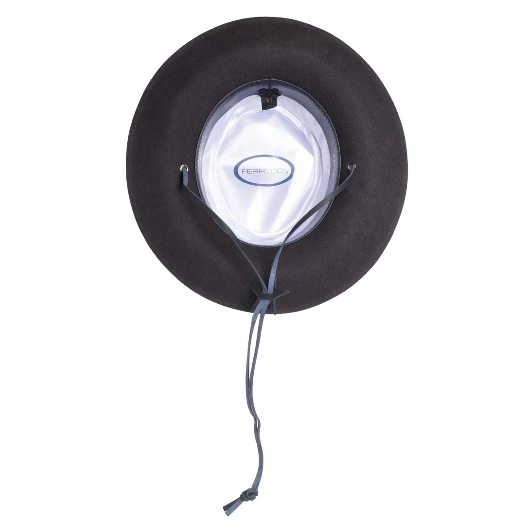 Dark Brown Wide Brim Fedora - Earp