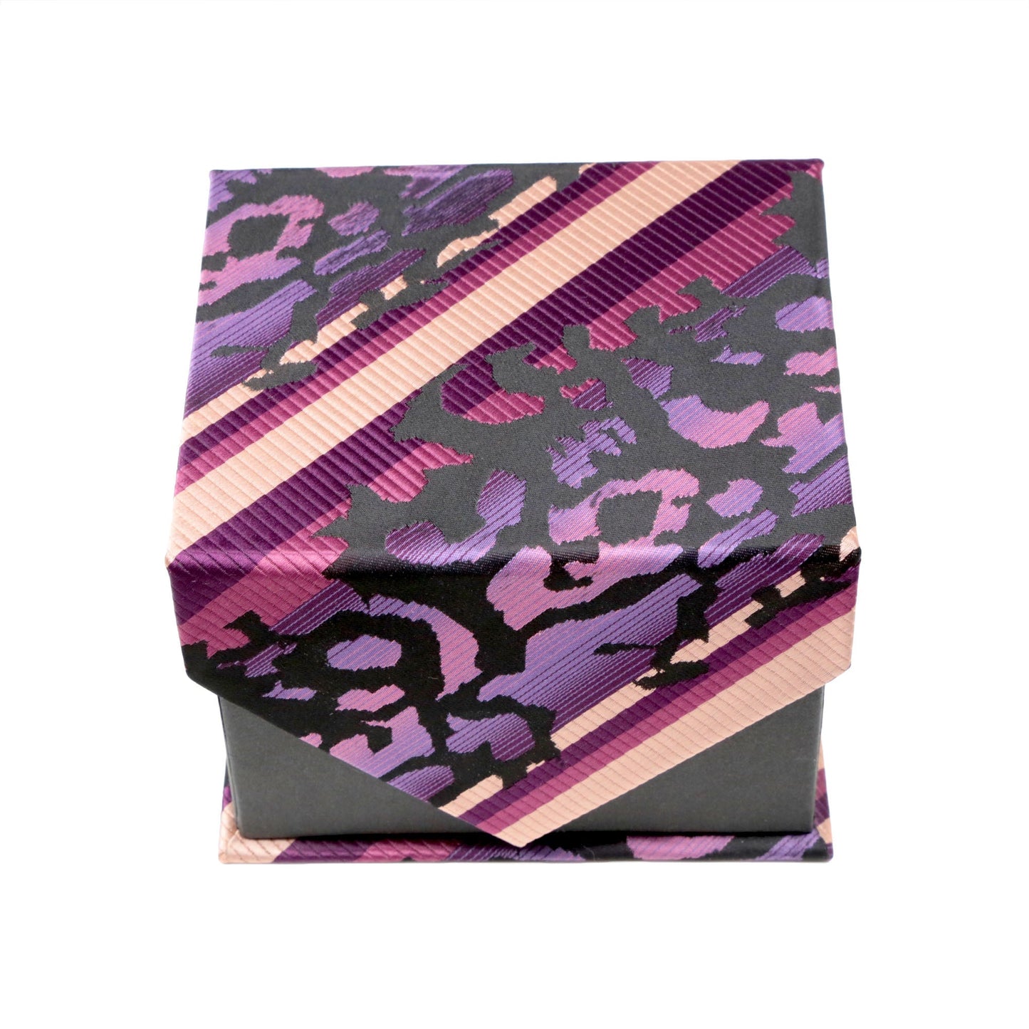 Men's Purple/Pink/Black Organic Pattern Design 4-pc Necktie Box Set