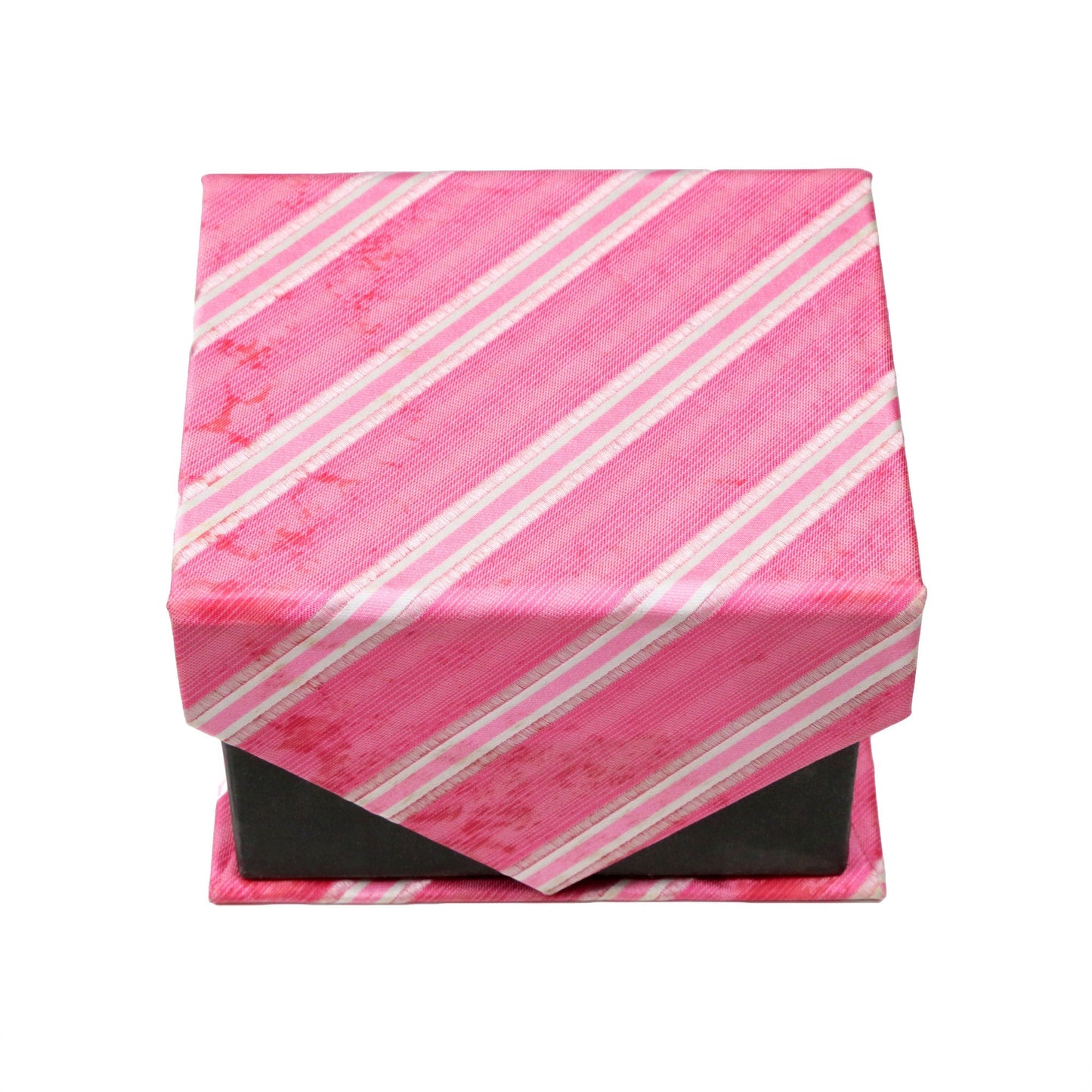 Men's Pink-Pink Striped Pattern Design 4-pc Necktie Box Set