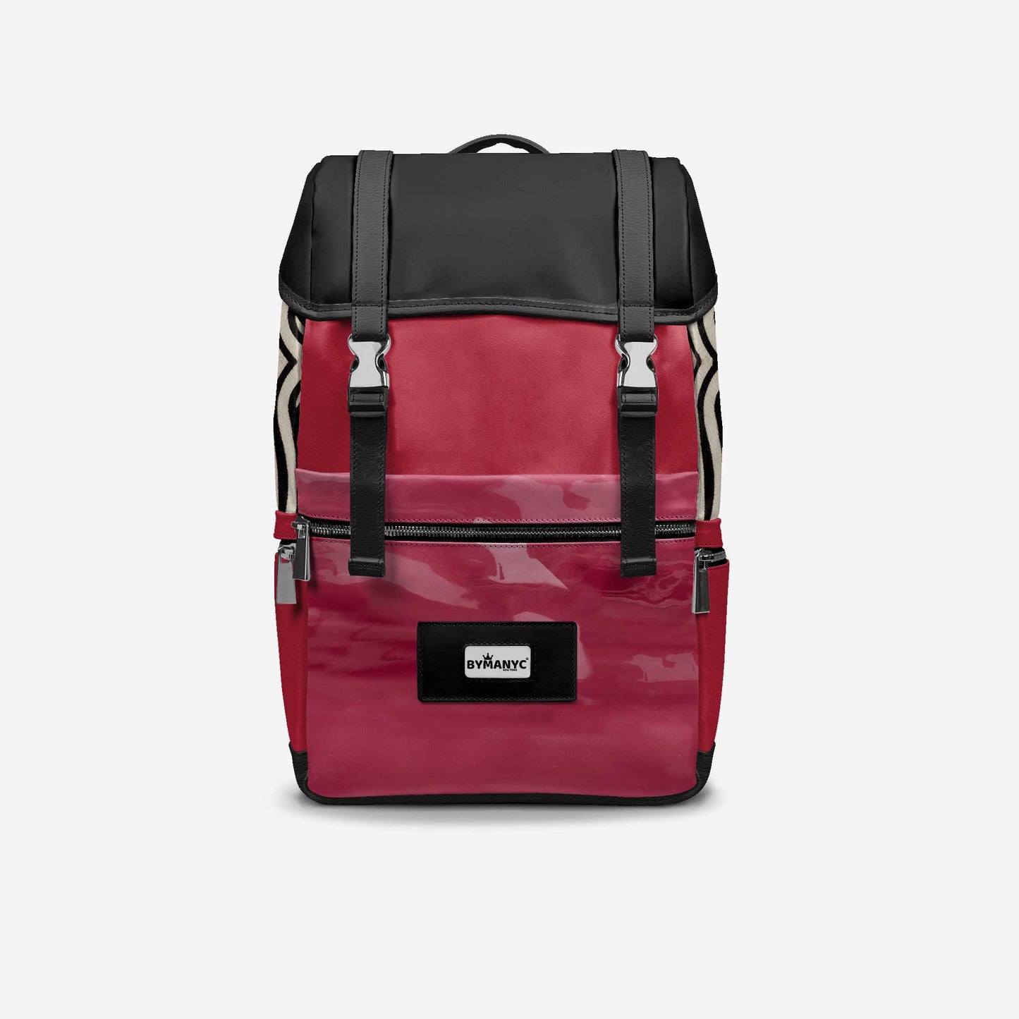BYMANYC ® New York – NYC COUTURE Backpack in Fierce Red & Noir Zebra - My Men's Shop