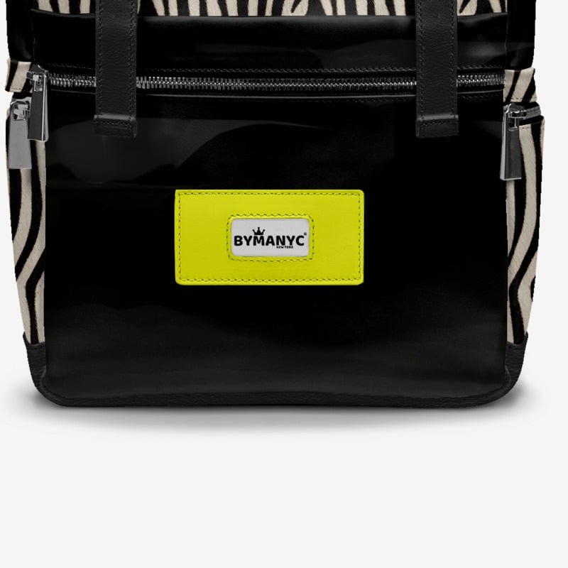 BYMANYC ® New York – NYC COUTURE Backpack in Zebra Print & Neon Yellow - My Men's Shop
