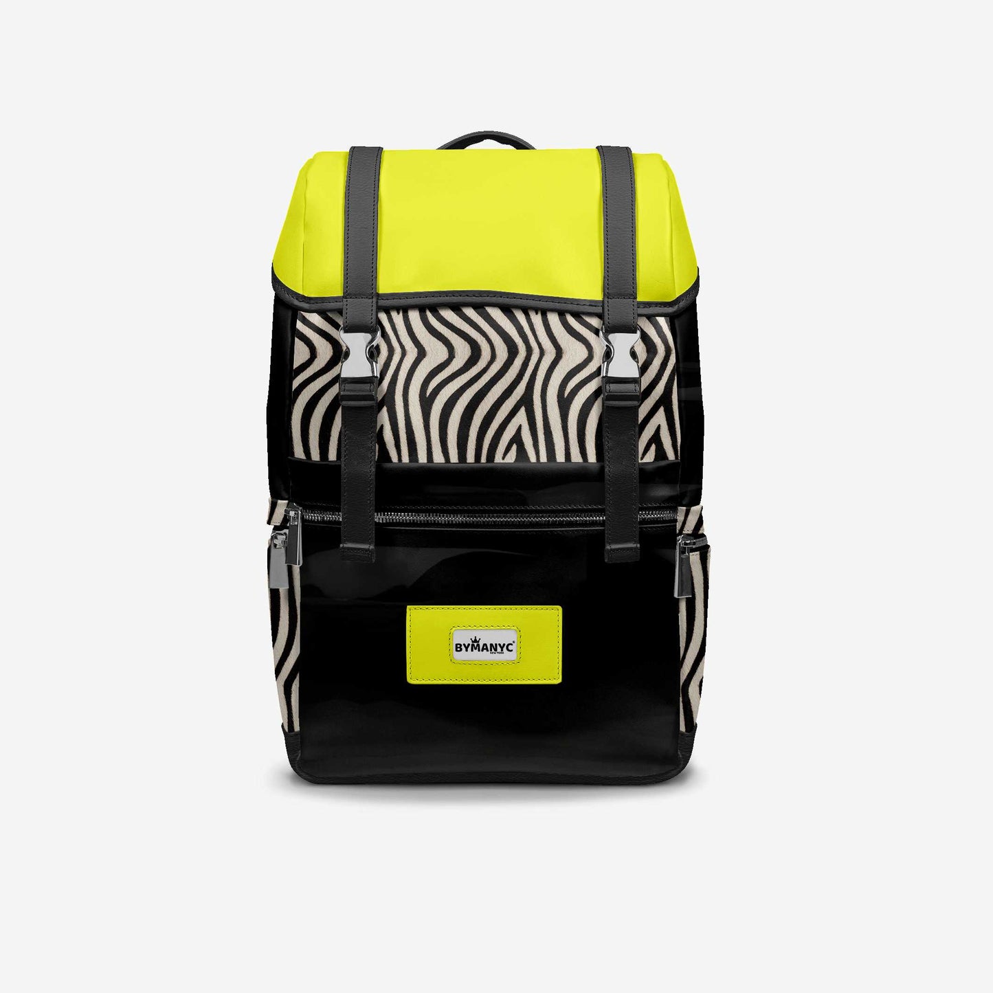 BYMANYC ® New York – NYC COUTURE Backpack in Zebra Print & Neon Yellow - My Men's Shop