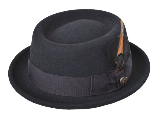 Wool Felt Classic Hat Pork Pie Stingy - My Men's Shop