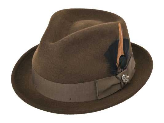 Wool Felt Fedora Hat Classic Roma Stingy - My Men's Shop