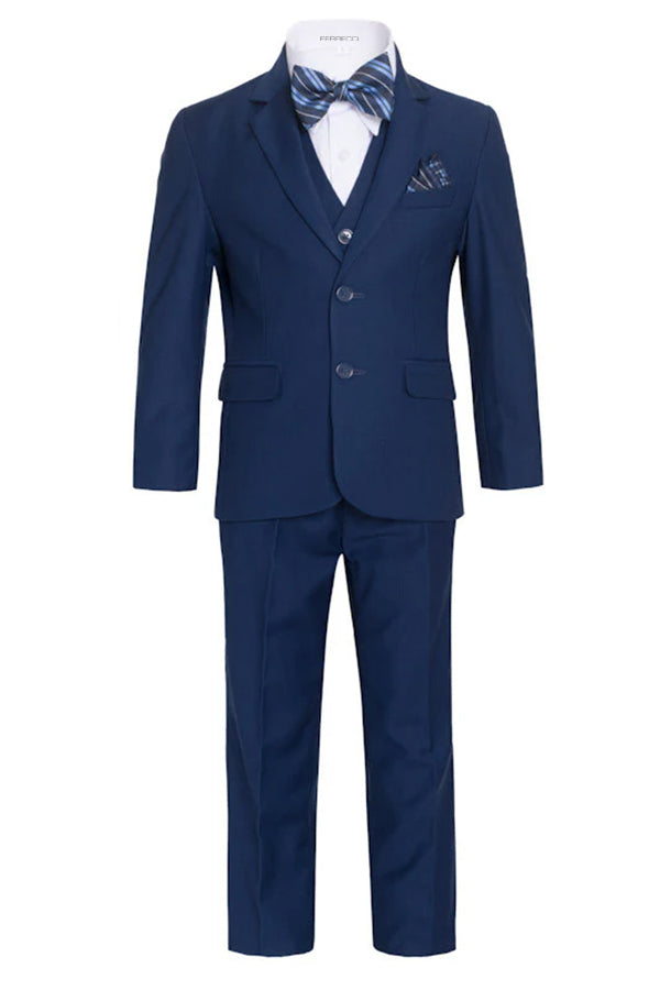 Ferrecci Boys 5-Piece Navy Suit Set β Formal Kids Suit (JAX JR)