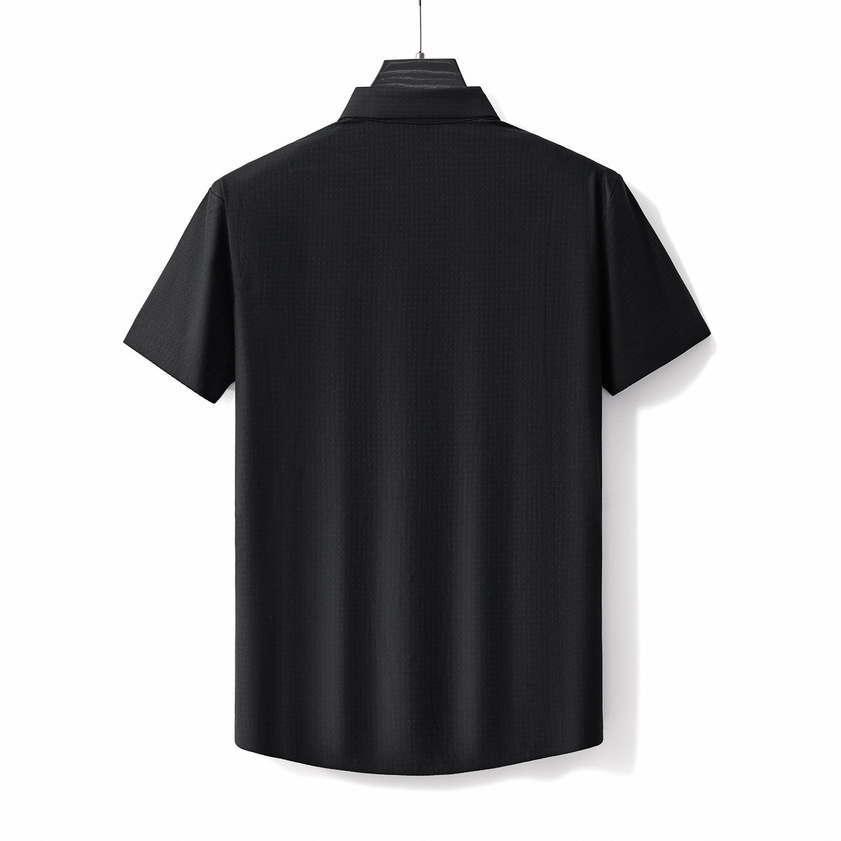 Stitchless Stretch Poplin SS Shirt BLACK - My Men's Shop