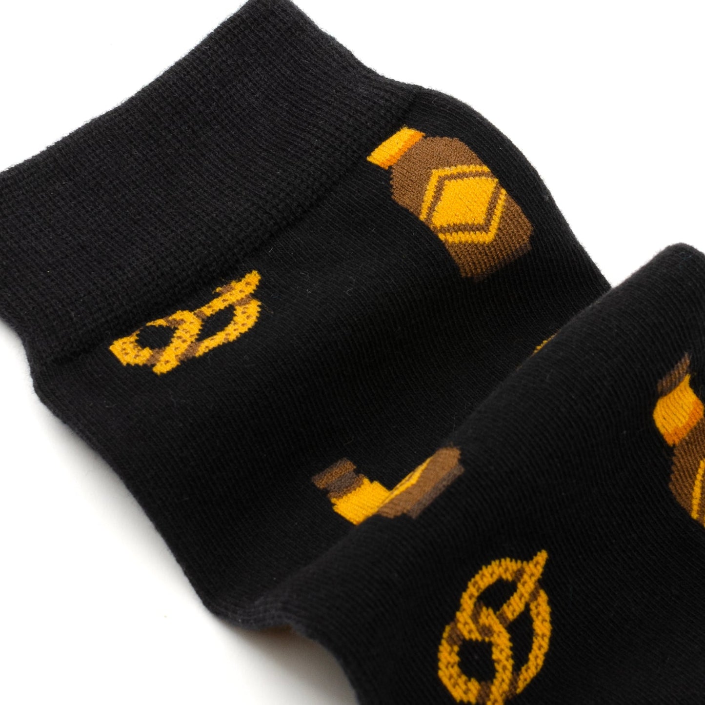 Beer Day Snacks Black Men's Socks - My Men's Shop