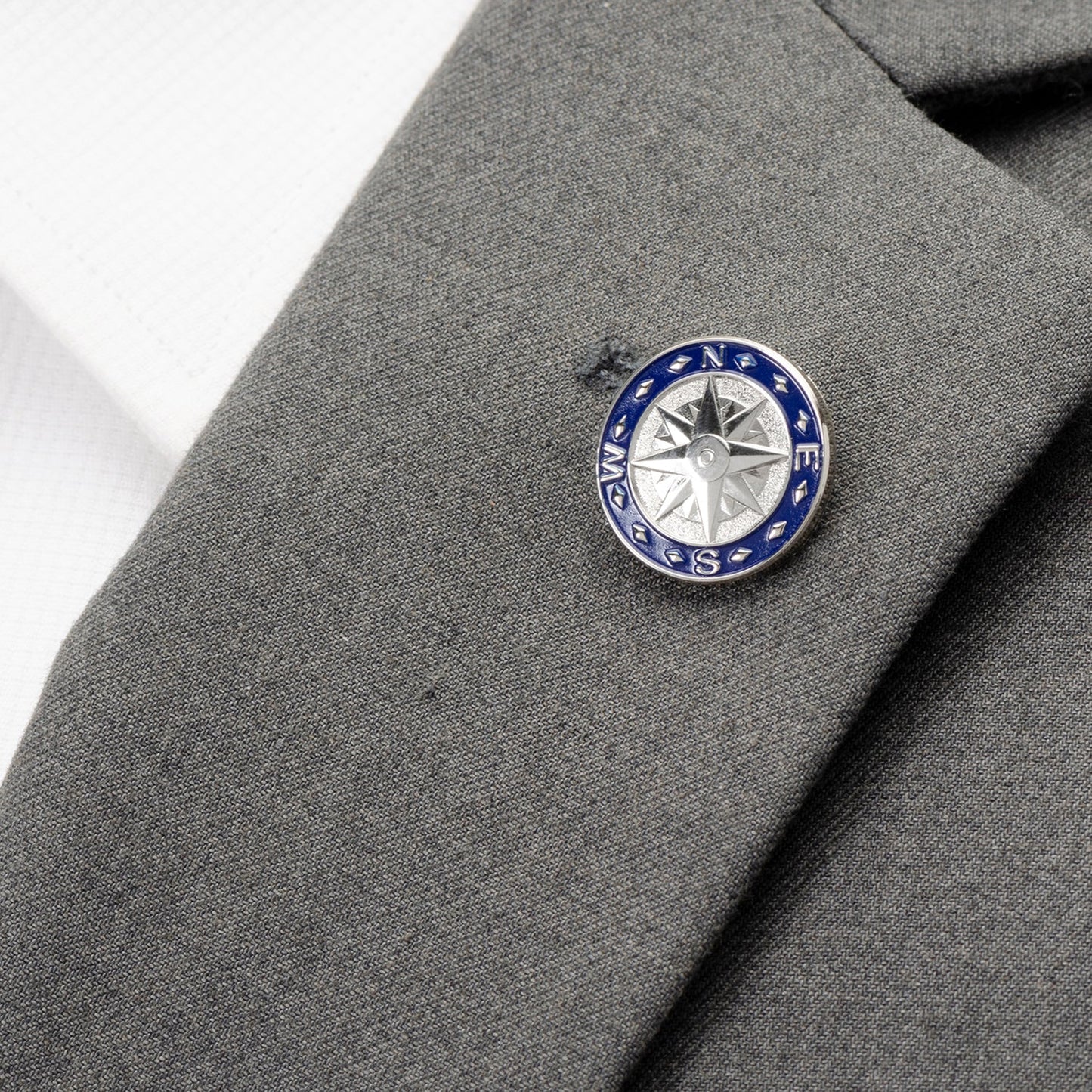 Blue Compass Lapel Pin - My Men's Shop