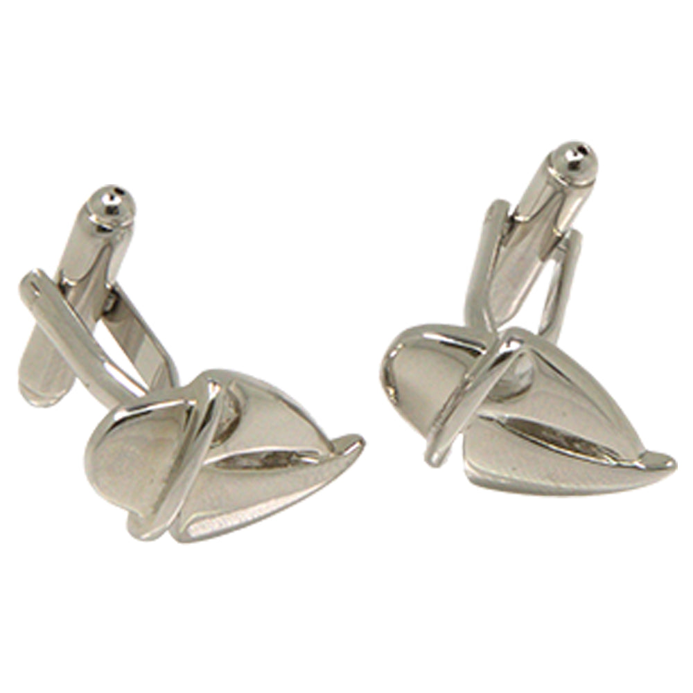 Men’s Silvertone Novelty Geometric Cufflinks