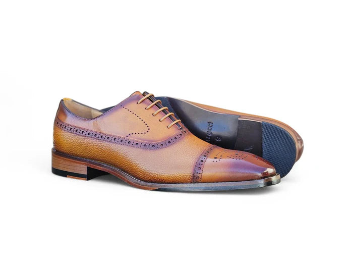 Cap Toe Oxford Leather Sole - My Men's Shop