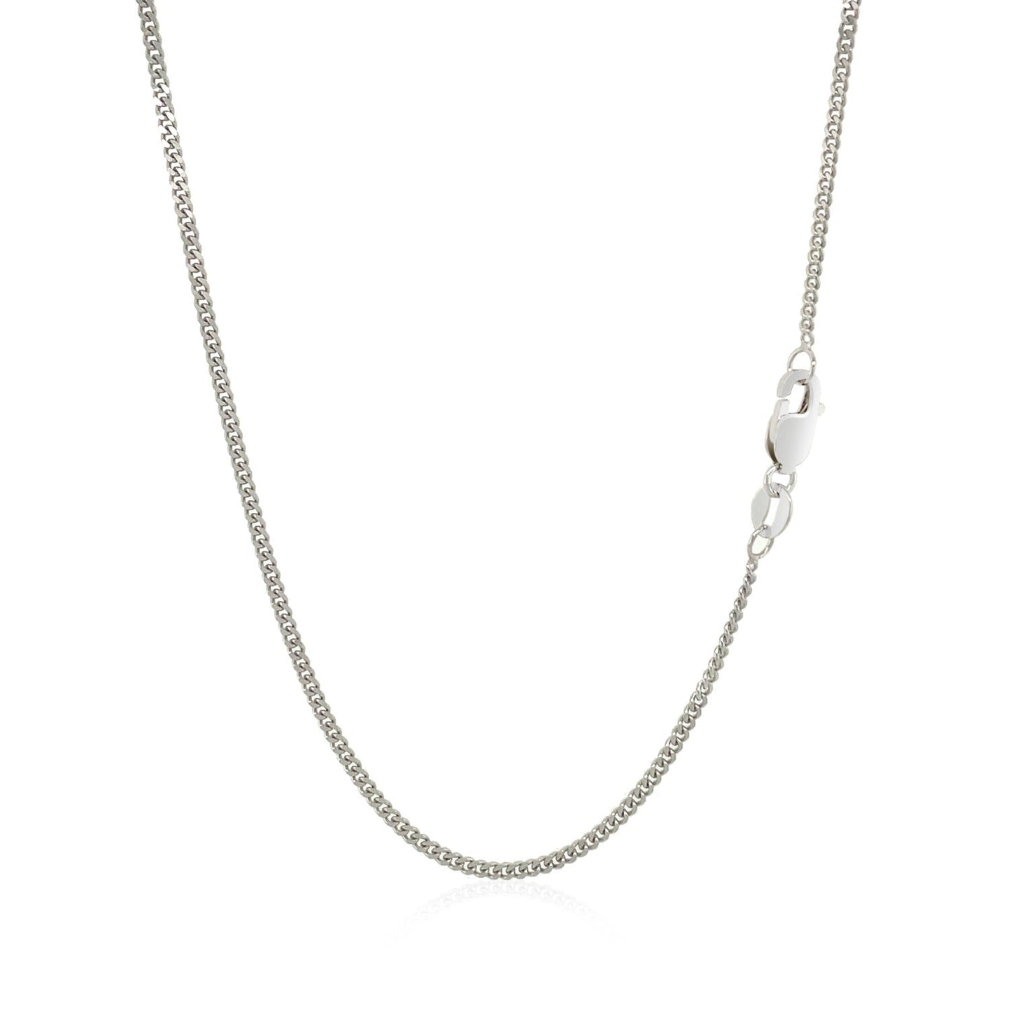 Cadena Gourmette de Oro Blanco de 10k y 1,5mm