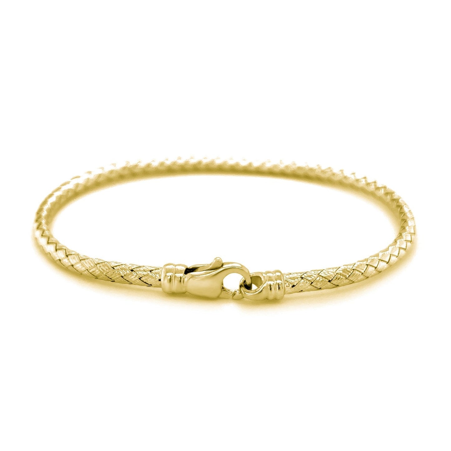Brazalete Fancy Weave de oro amarillo de 14k (3.0mm)