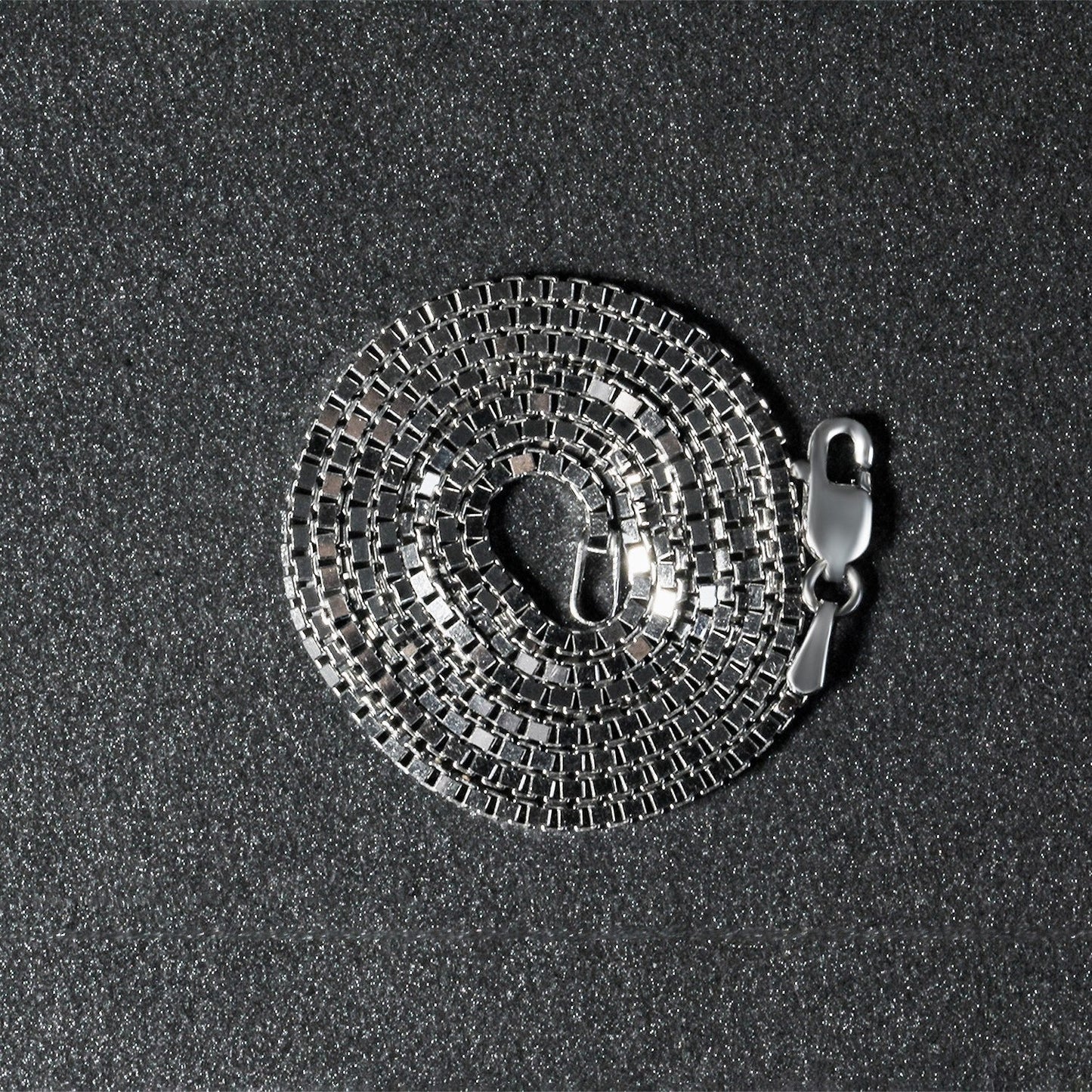 Cadena de oro blanco de 14k, diseño clásico, de 1.4mm