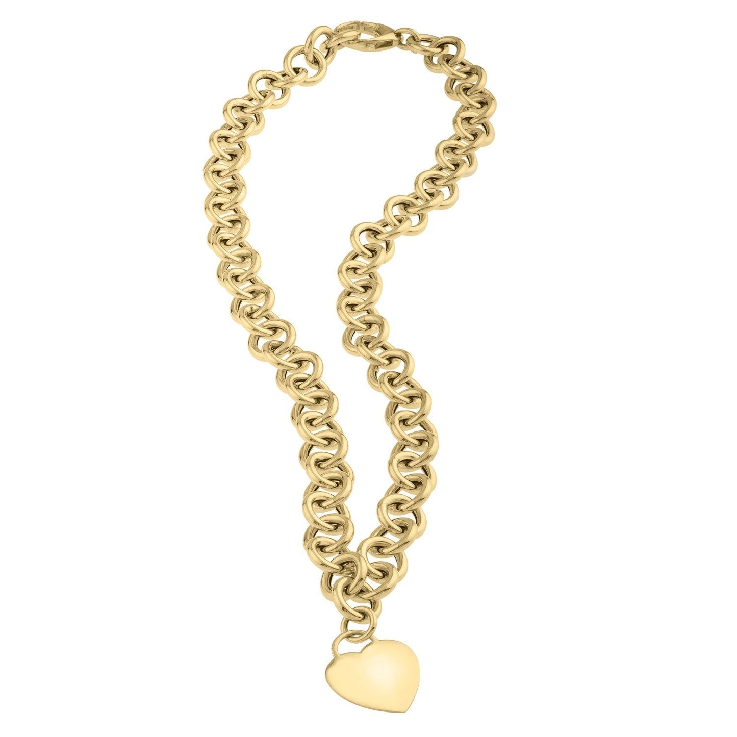 Cadena de eslabones rolo de oro amarillo de 14k (11.40 mm)