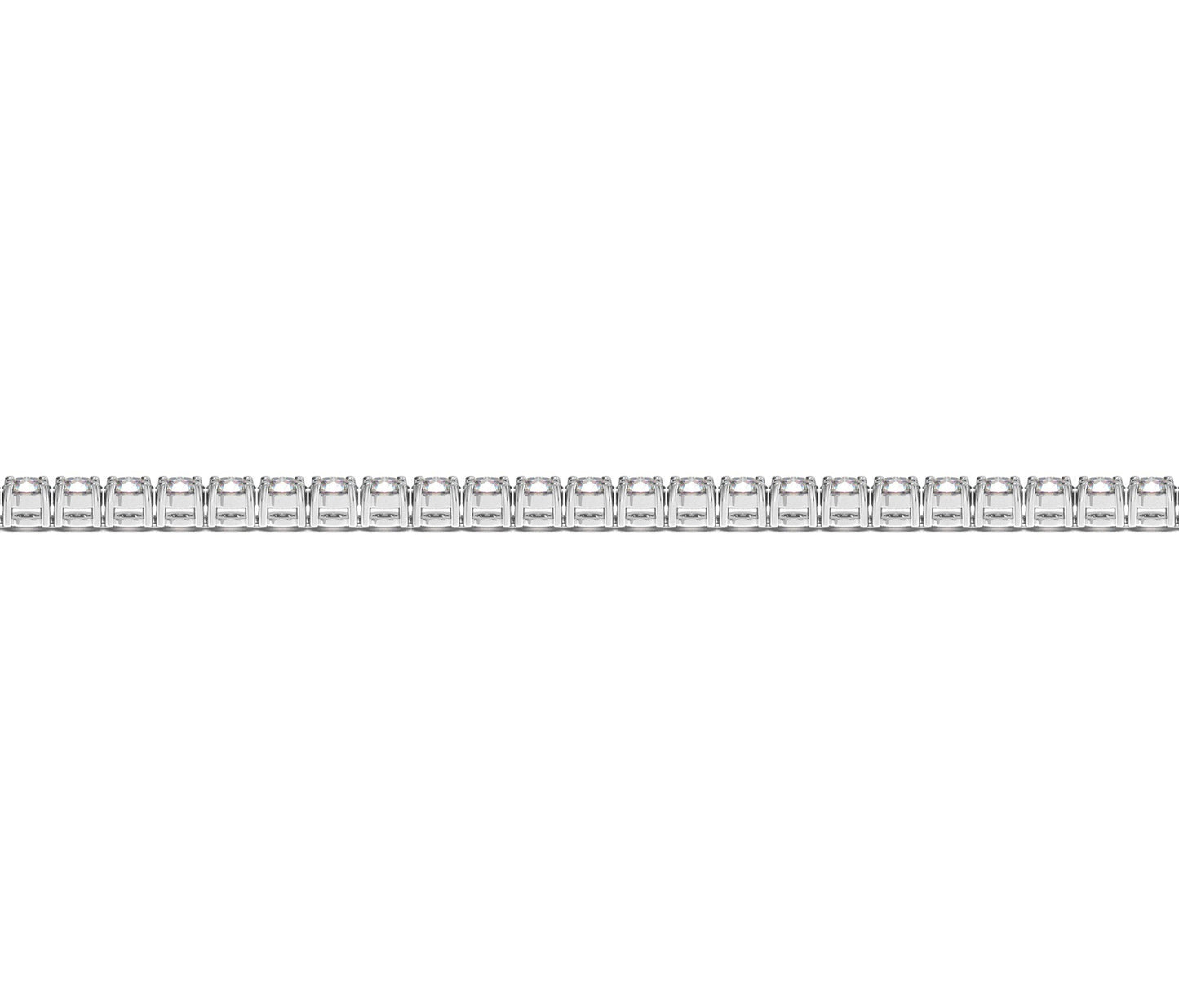 Pulsera de tenis con diamantes redondos cultivados en laboratorio, de oro blanco de 14k (2 ct. p.t. F/G VS2/SI1)