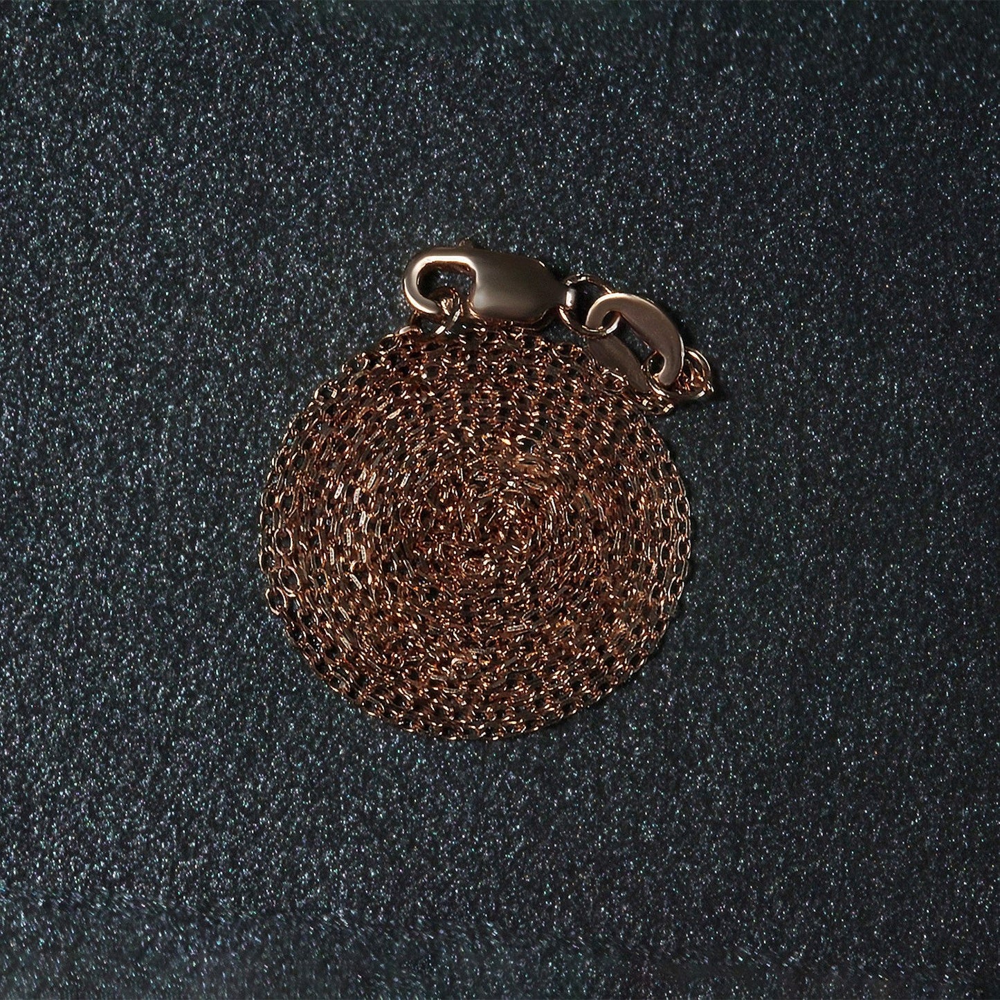 Cadena de eslabones de cable con corte de diamante en oro rosa de 18k (0.75 mm)