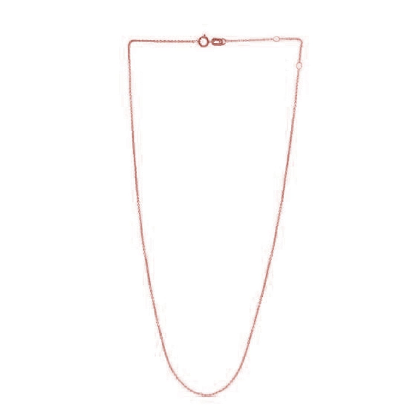 Cadena ajustable de oro rosa de 14k (0.97 mm)