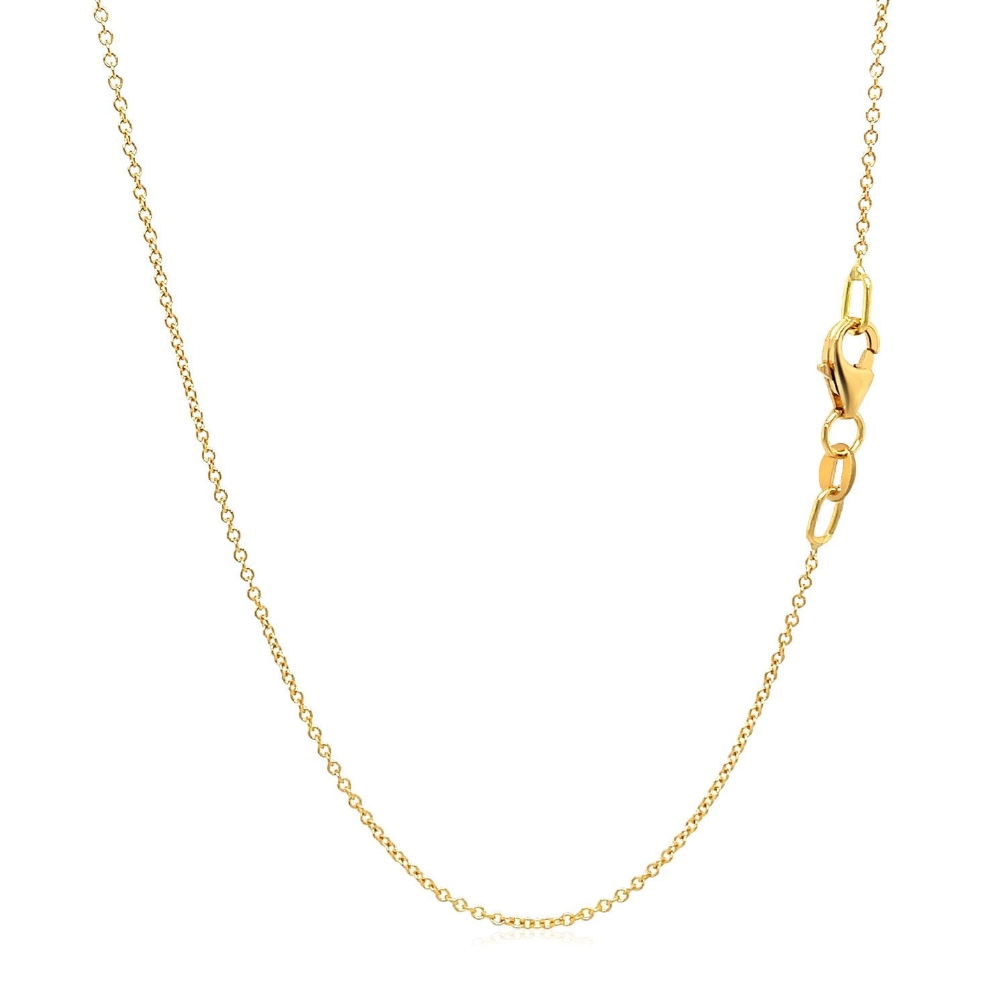Cadena de cable extensible doble en oro amarillo de 14k (1.0 mm)