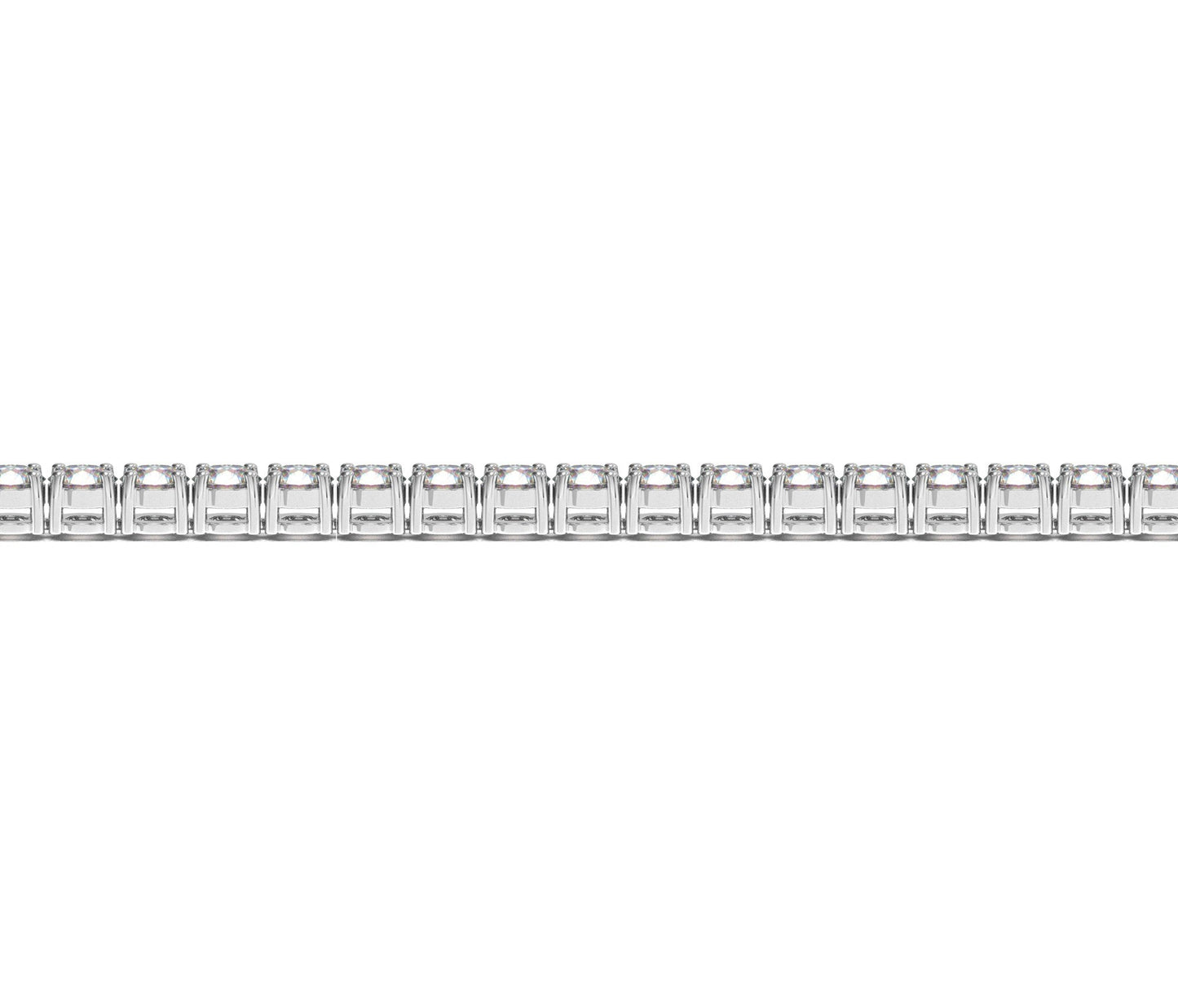Pulsera de tenis de diamantes redondos cultivados en laboratorio en oro blanco de 14k (6 cctw F/G VS2/SI1)