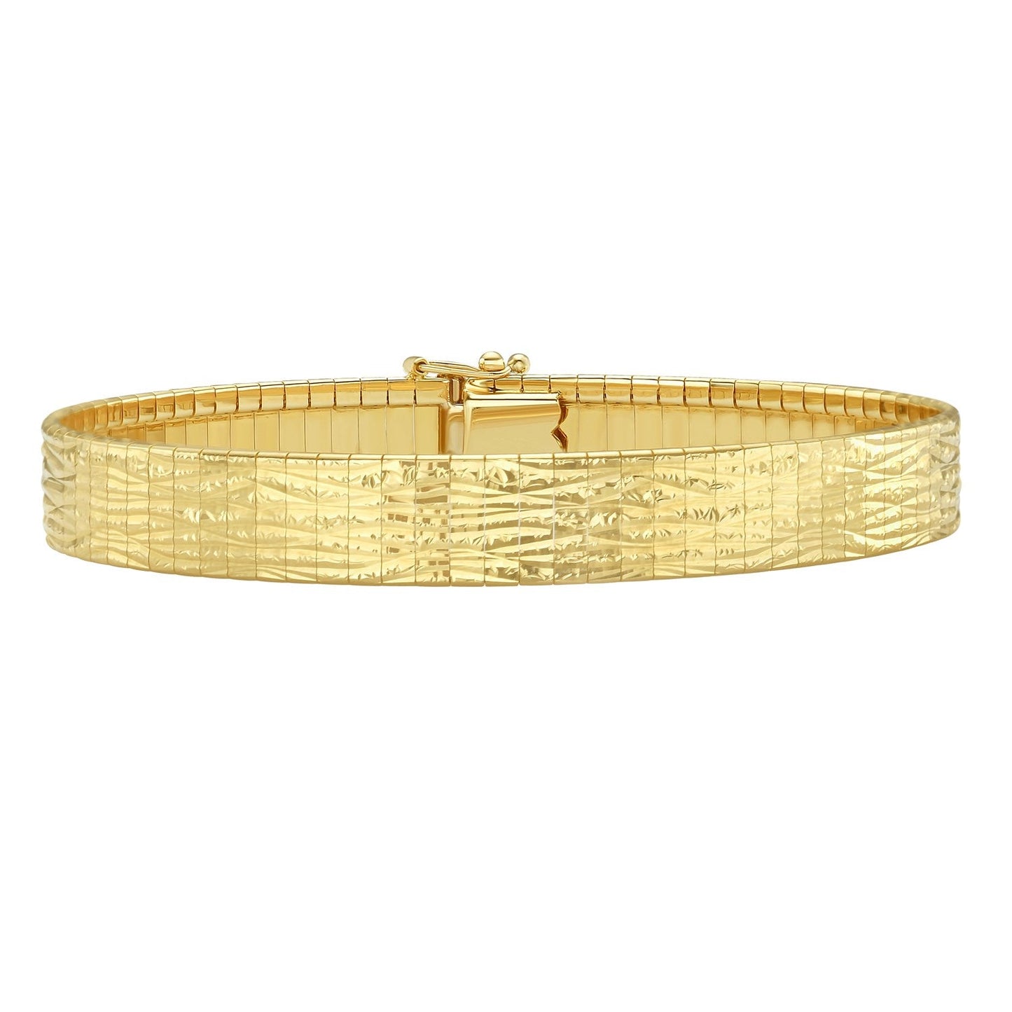 Pulsera Glaciar de Oro Amarillo de 14k (8.10 mm)