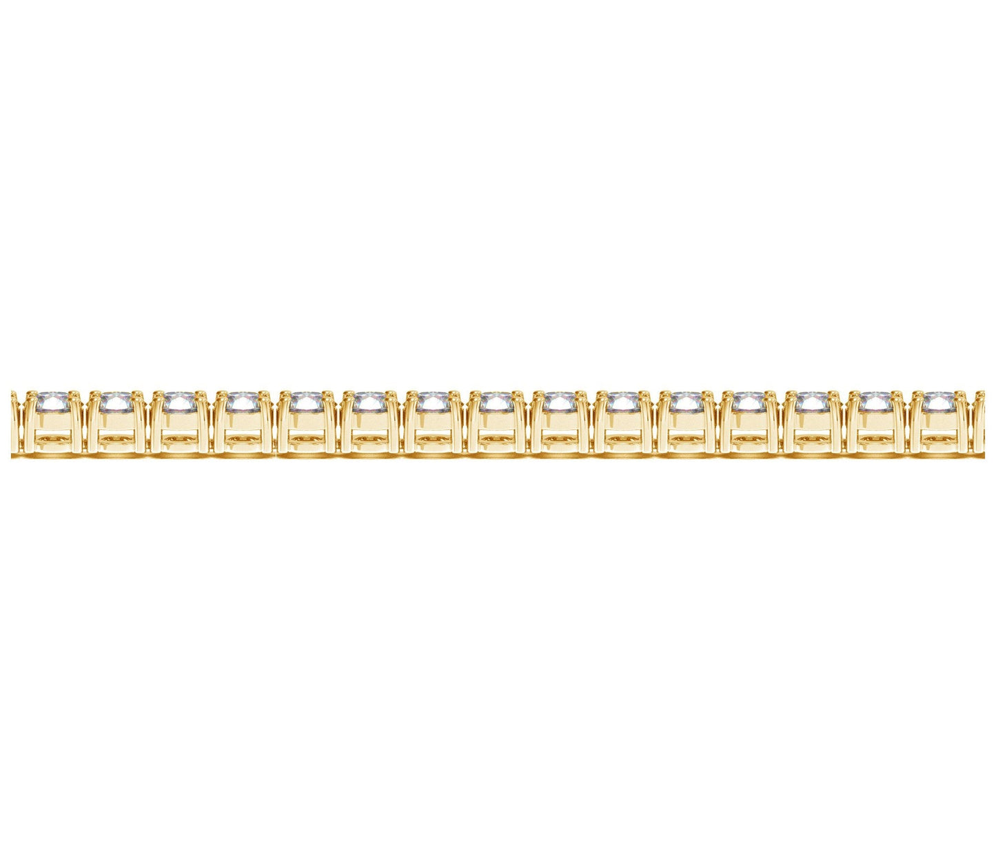 Pulsera de tenis con diamantes redondos cultivados en laboratorio en oro amarillo de 14k (8 quilates de peso total F/G VS2/SI1)