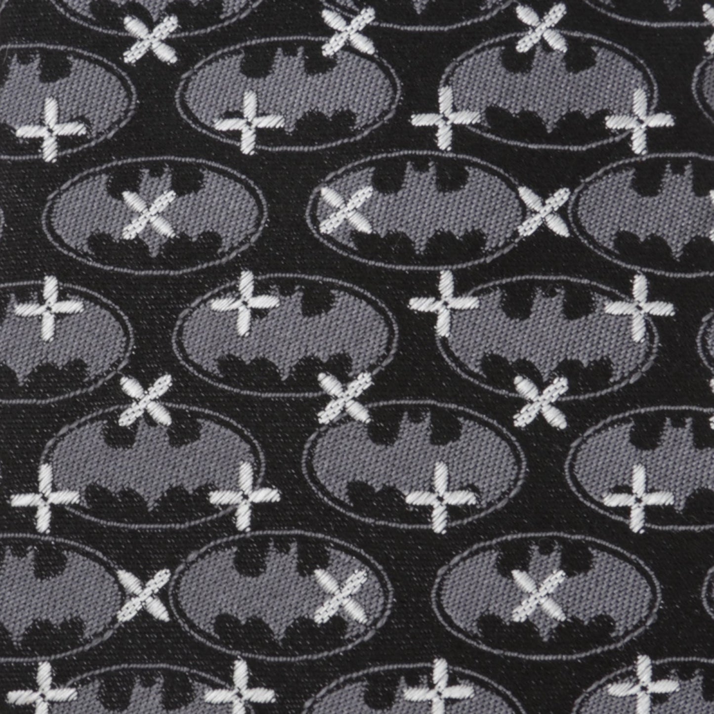 DC Batman Cross Black Silk Men's Tie - My Men's Shop